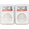 Image 1 : Lot of (2) 2011-S $1 American Silver Eagle Coins NGC MS70 Early Releases