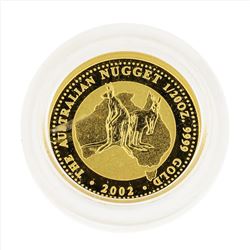 2002 Australia 1/20 oz Brilliant Uncirculated Kangaroo Gold Coin