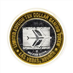 .999 Silver McCarran International Airport $10 Casino Gaming Token Limited Editi