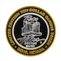 .999 Silver Reno Hilton $10 Casino Gaming Token Limited Edition