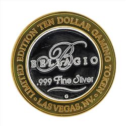 .999 Silver Bellagio Las Vegas $10 Casino Gaming Token Limited Edition
