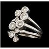 Image 2 : 14KT White Gold 1.00ctw Diamond Ring