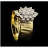 Image 4 : 14KT Yellow Gold 0.96ctw Diamond Ring