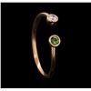 Image 4 : 14KT Rose Gold Green Quartz and Diamond Ring