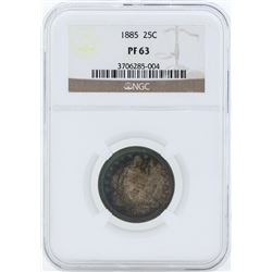 1885 Liberty Seated Proof Quarter NGC PF63
