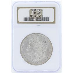 1883 $1 Morgan Silver Dollar Coin NGC MS66