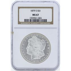 1879-S $1 Morgan Silver Dollar Coin NGC MS67