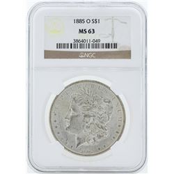 1885-O $1 Morgan Silver Dollar Coin NGC MS63