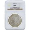 Image 1 : 1889 $1 Morgan Silver Dollar Coin NGC MS63