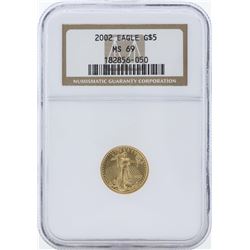 2002 $5 American Gold Eagle Coin NGC MS69