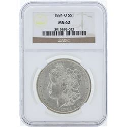 1884-O $1 Morgan Silver Dollar Coin NGC MS62