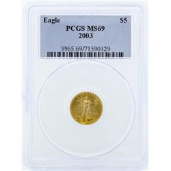 2003 $5 American Gold Eagle Coin PCGS MS69