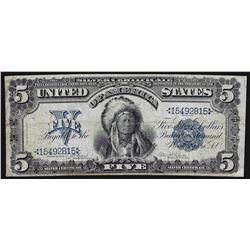 1899 $5 Indian Chief Silver Certificate Bank Note
