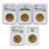Image 1 : Lot of (5) Assorted $20 St. Gaudens Double Eagle Gold Coins PCGS MS63