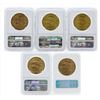 Image 2 : Lot of (5) Assorted $20 St. Gaudens Double Eagle Gold Coins PCGS MS63