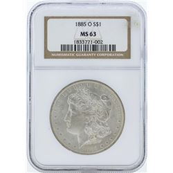 1885-O $1 Morgan Silver Dollar Coin NGC MS63