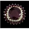 Image 1 : 14KT Yellow Gold 15.01ctw Ruby and Diamond Ring