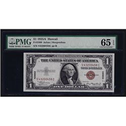 1935A $1 Silver Certificate WWII Emergency Hawaii Note PMG Gem New 65EPQ