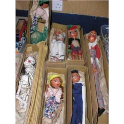 Seven Pelham Puppets including, Macboozle, Fairy, Skeleton, Sailor etc....
