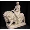 Image 1 : A Marble figure by Minton of Lydia and the Lion, the lion with marks for 1860 by John Bell, 14" h...