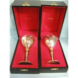 Two presentation h/m Silver goblets made by Stuart Devlin, London, Silver gilt interior, London 1...