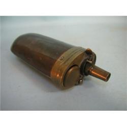 An early Brass and Copper powder flask....