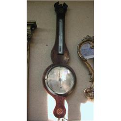 A 19thC inlaid mahogany wall barometer, Georgian period, shell inlaid, Cetti & Co, 54 Red Lion St...