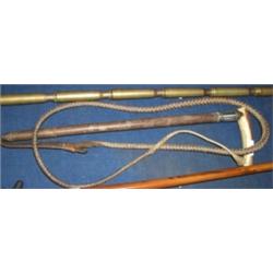 A 'Swaine' Silver banded riding whip....