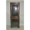 Image 1 : An Edwardian inlaid double corner cabinet, 27" wide x 74" high....