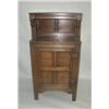 Image 1 : An 18thC style carved Oak cupboard, 27" wide x 53"high....