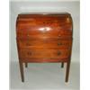 Image 1 : An Edwardian inlaid Cylinder bureau with central oval inlaid motif, pull out leather inset writin...