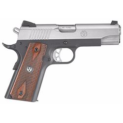 Ruger 6711 SR1911 Single 45 ACP 4.25" 7+1 Hardwood Panel Grip SS Slide/Blued