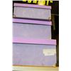Image 2 : THREE PURPLE STORAGE BOXES
