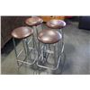 Image 2 : FOUR LEATHER SEAT AND CHROME BARSTOOLS