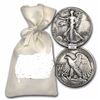 100 Coins 90% Silver Walking Liberty Half-Dollars $50 Face-Value Bag