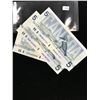Image 2 : 1986 CANADA $5.00 BANKNOTE LOT OF 3 NOTES.