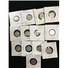 Image 1 : CANADA SILVER 10 CENTS LOT OF 13 COINS.GEORGE VI AND ELIZABETH II..