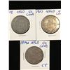 Image 1 : NEWFOUNDLAND 50 CENTS LOT OF 3 COINS!1904H,1907,1908!