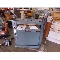 **** S.T.O.A - KING INDUST DRUM SANDER - 26" X 12" WITH MANUAL - APPROX. 6 MONTHS OLD - WITH EXTRA S
