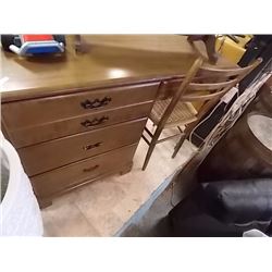 VINTAGE COLONIAL SOLID MAPLE DESK & CHAIR