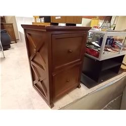 MAHOGANY DESIGNOR FILE CABINET - 2 DRAWER