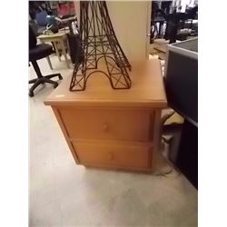 MAPLE END TABLE - 2 DRAWER