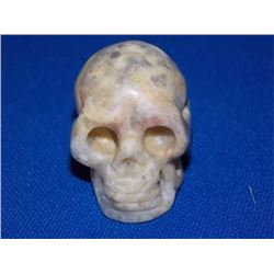 UNIQUE HAND CRAFTED CARVED UNAKITE GEMSTONE - 257.5CT - SKULL DESIGN