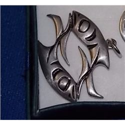 PENDANT - FIRST NATIONS CRAFTED PENDANT - STERLING SILVER - SIGNED