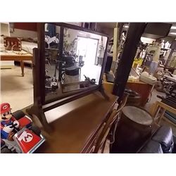 VINTAGE WOOD FRAMED TILT MIRROR - 36" WIDE