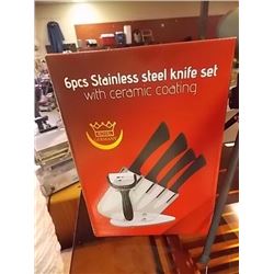 NEW STAINLESS STEEL KNIFE SET - 6 PC - GERMANY