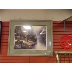 LIMITED EDITION THOMAS KINKADE LITHO - 1970'S - GARDEN OF PRAYER