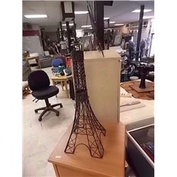 WROUGHT IRON YARD ORNAMENT - EIFFEL TOWEL OVER 3'TALL