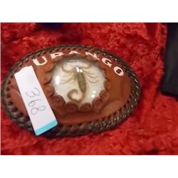 DURAMAX BELT BUCKLE - LEATHER & METAL