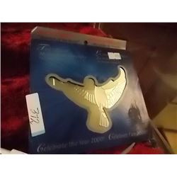 OFFICIAL MILLENIUM KEEPSAKE BOX WITH NICKLE & STAMP - CELERATING THE YEAR 200